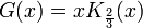 G(x) = x K_{\frac{2}{3}}(x)