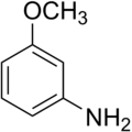 Skeletal formula of m-anisidine