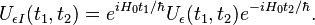 
U_{\epsilon I} (t_1,t_2) = e^{i H_0 t_1/\hbar} U_{\epsilon}(t_1,t_2) e^{-i H_0 t_2 /\hbar}.
