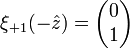 \xi_{+1}(-\hat{z}) = \begin{pmatrix}
0\\
1
\end{pmatrix} \,