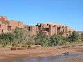 Aït Benhaddou along river bank.JPG