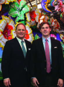 Barry Kern (left) and Fitz Kern (right), 3rd and 4th generation at Kern Studios. Barry Kern is the current president and CEO of Kern Studios and Mardi Gras World.