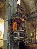 Pulpit inside the Église du Saint-Esprit in Aix-en-Provence