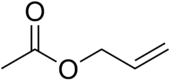 Skeletal formula of allyl acetate