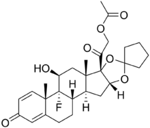 Skeletal model of Amcinonide