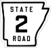 State Road 2 marker