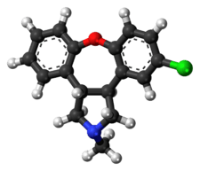 Ball-and-stick model of the asenapine molecule