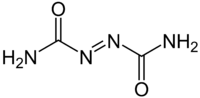 Skeletal formula of azodicarbonamide