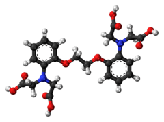 Ball-and-stick model of the BAPTA molecule