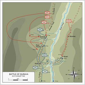 Map of the movements during the battle as described in the text