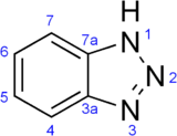 Skeletal formula of benzotriazole