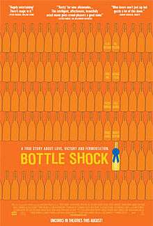 a line drawing of many rows of bottles. one bottle has a blue prize ribbon on it