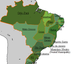 A map showing the Empire and its provinces