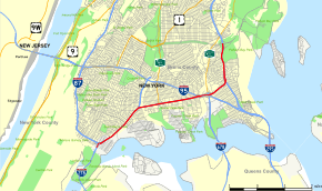 Map of Bruckner Expressway