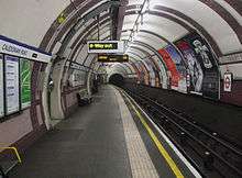 A platform on the London Underground.