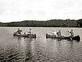 Camp Highlands Trippers Two Canoes departing through Back Bay circa 1920.jpg