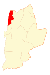 Map of Tocopilla commune in Antofagasta Region