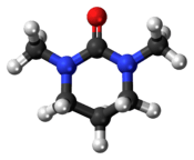 Ball-and-stick model of the DMPU molecule