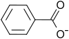 ...and the benzoate anion