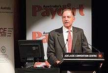 Derek Carter from SAMPEG speaks at Paydirt Uranium Conference 2013 in Adelaide, South Australia