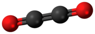 Ball-and-stick model of ethylene dione