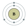 Boron's electron configuration is 2, 3.