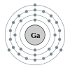 Gallium's electron configuration is 2, 8, 18, 3.