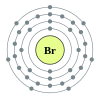 Bromine's electron configuration is 2, 8, 18, 7.