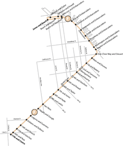 F Market & Wharves map