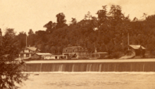 Boathouse Row from the west shore (1872-73)