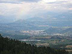 The Sillon de Gap (towards the north-east), a large glacial valley