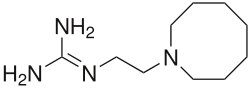 Skeletal formula of guanethidine