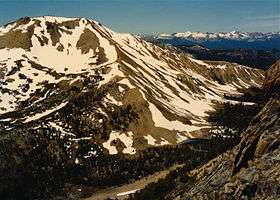 A photo of Fourth of July Peak from the ridge to the west