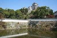 Photo of the "Three Country Moat" in the center of the castle complex