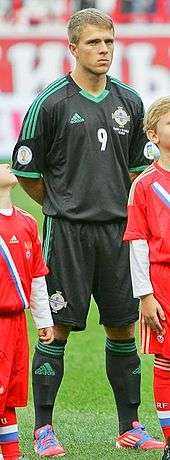 Jamie Ward before a Northern Ireland international game in 2012