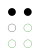 ⠉ (braille pattern dots-14)