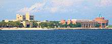 Oceanside view of Kingsborough Community College's campus.