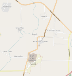 Location of Kot Ameer Hussain on map