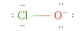 The Lewis structure for the hypochlorite anion