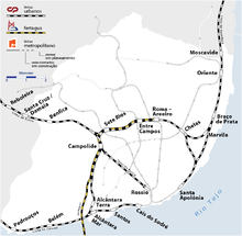 Lisbon rail network map