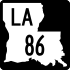 Louisiana Highway 86 marker