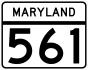 Maryland Route 561 marker