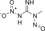 Structural formula of methylnitronitrosoguanidine