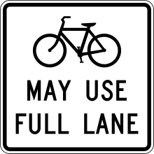 Bikes May Use Full Lane