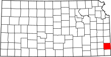 State map highlighting Crawford County