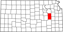 State map highlighting Lyon County