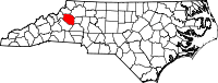 State map highlighting Caldwell County