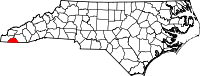 State map highlighting Clay County