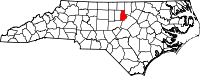 State map highlighting Durham County