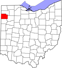 State map highlighting Paulding County